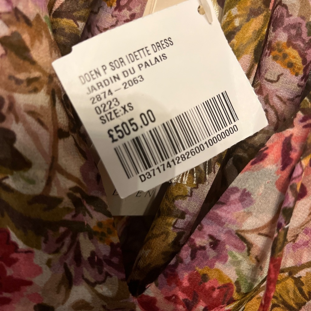 Doen P Sor Idette Georgette tiered Floral mini  Dress xs NWT - Picture 3 of 7